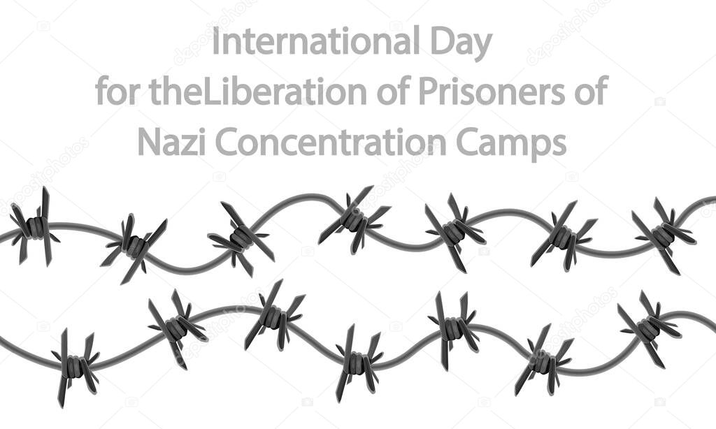 International Day for the Liberation of Prisoners of Nazi Concentration Camp, vector art illustration.