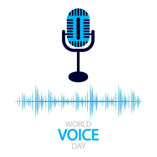 Microfone Dia Mundial Voz Ilustração Arte Vetorial —  Vetores de Stock