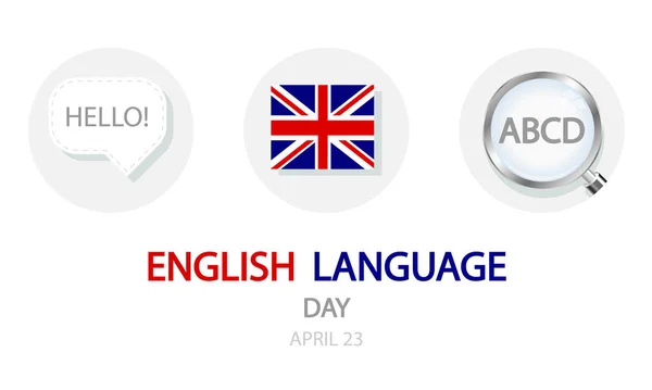 Bahasa Inggris Hari April Vektor Gambar Seni - Stok Vektor
