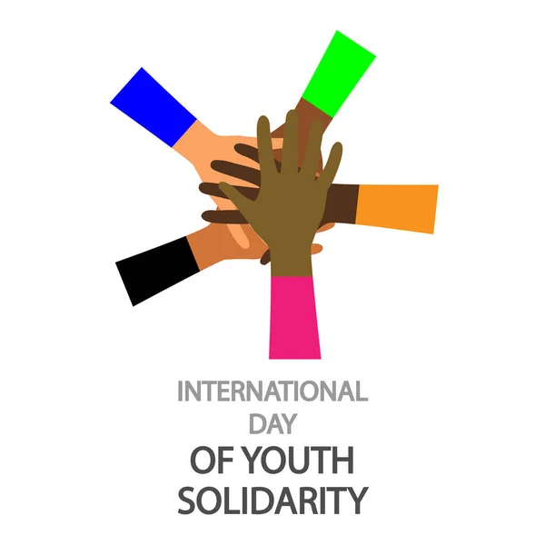 Mezinárodní Den Solidarity Mládeže Ilustrace Vektorového Umění — Stockový vektor
