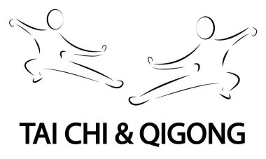 Dünya Tai Chi ve Qigong Günü, vektör sanat illüstrasyonu.