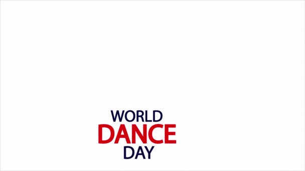 Logo Del Bailarín Del Día Mundial Danza Ilustración Video Arte — Vídeos de Stock