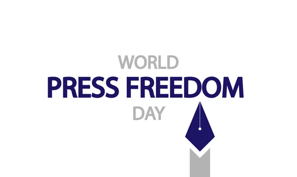 Dia Mundial Liberdade Imprensa Tipografia Caneta Ilustração Arte Vetorial — Vetor de Stock