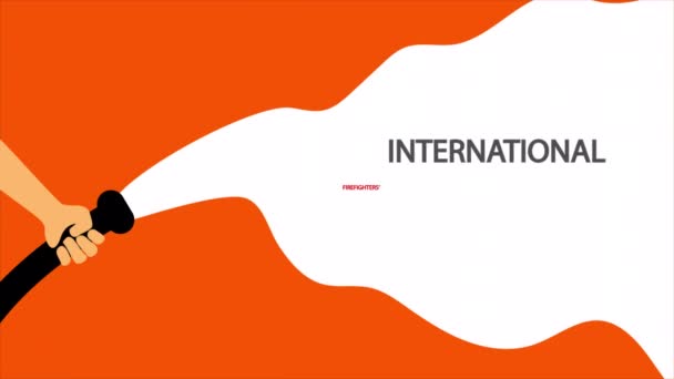 International Firefighters Day Художня Відеоілюстрація — стокове відео