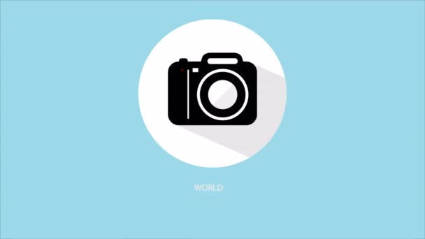Всесвітній День Свободи Преси Фотоапарат Художня Відеоілюстрація — стокове відео