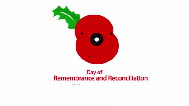 День Пам Яті Примирення Художня Відеоілюстрація — стокове відео