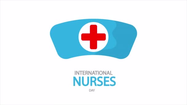 International Nurses Day Medical Cap Art Video Illustration — Stock videók