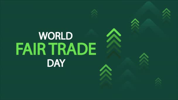 World Fair Trade Day Banner Art Video Illustration — Stok video