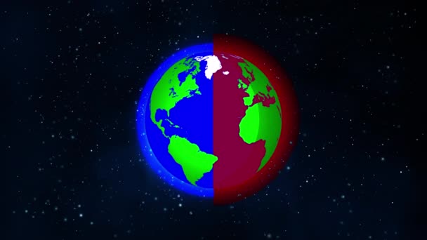 International Day Climate Planet Space Art Video Illustration — kuvapankkivideo