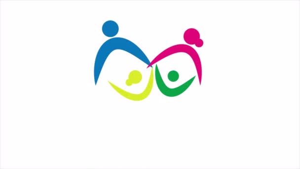 International Day Families Logo Art Video Illustration — Stockvideo