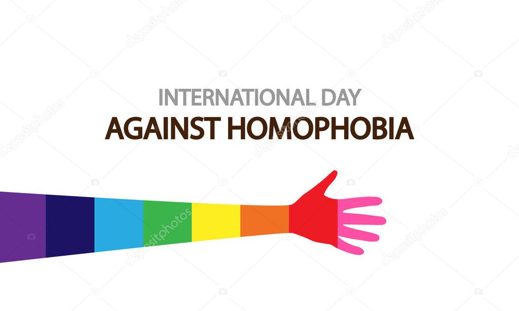International day against homophobia, vector art illustration.