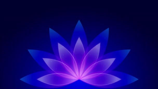 Happy Vesak Day Abstract Lotus Flower Art Video Illustration — стоковое видео