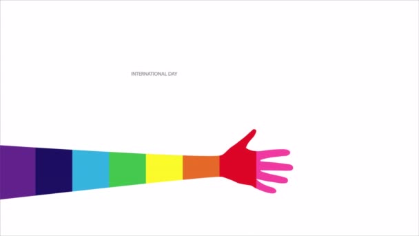 Διεθνής Ημέρα Κατά Της Ομοφοβίας Εικονογράφηση Βίντεο Τέχνης — Αρχείο Βίντεο