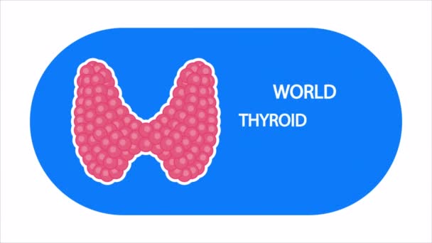 Journée Mondiale Thyroïde Mai Illustration Vidéo Art — Video