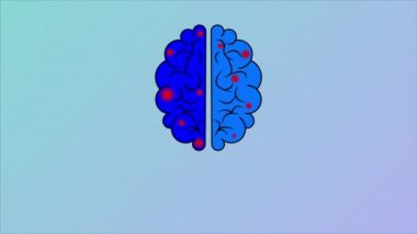 Dünya çoklu skleroz gün beyni, sanat videosu illüstrasyonu.