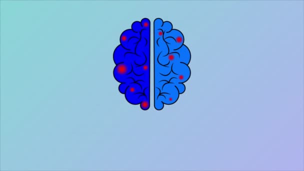 Світовий День Розсіяного Склерозу Мозок Ілюстрація Художнього Відео — стокове відео