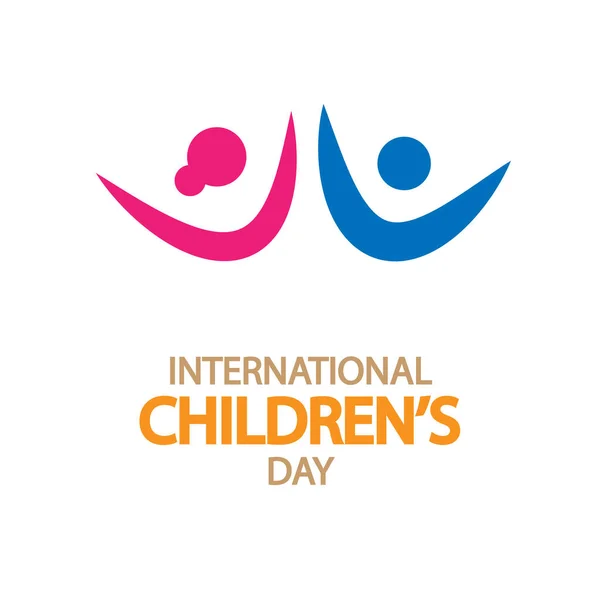 International Children Day Logo Vector Art Illustratie Rechtenvrije Stockillustraties