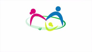 Ebeveynler Günü logosu, sanat videosu illüstrasyonu.