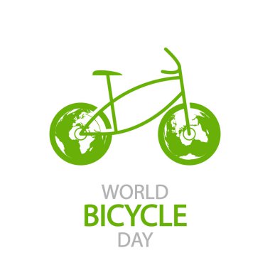 World bicycle day, vector art illustration.