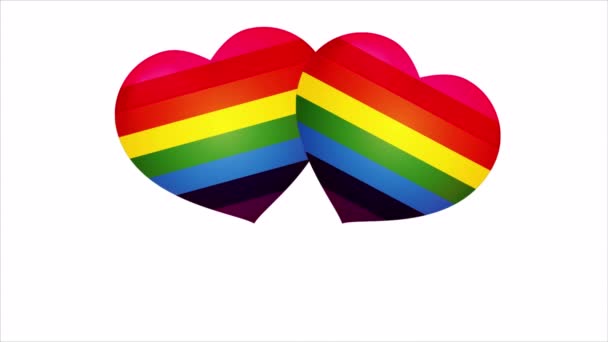 Día Internacional Contra Homofobia Corazón Ilustración Video Arte — Vídeo de stock