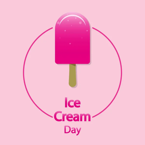 Ice Cream Day Banner Vector Art Illustration — Archivo Imágenes Vectoriales
