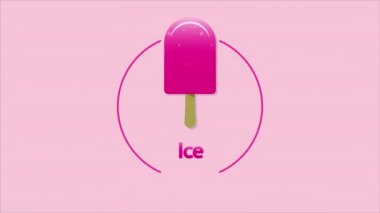 Dondurma günü afişi, sanat videosu illüstrasyonu.