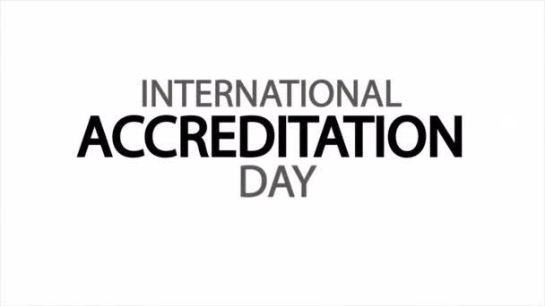 Internationell Ackreditering Day Stämpel Konst Video Illustration — Stockvideo