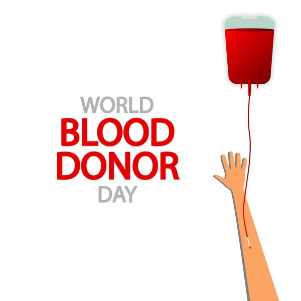 Всемирный День Донора Крови Векторная Иллюстрация — стоковый вектор