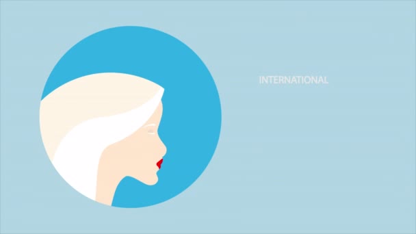 Internationell Albinism Medvetenhet Day Banner Konst Video Illustration — Stockvideo