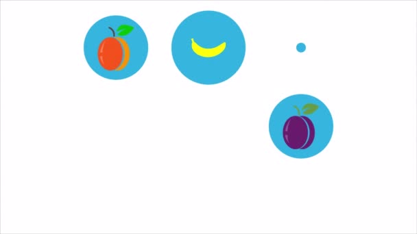 Udržitelné Gastronomie Den Ovoce Umělecké Video Ilustrace — Stock video