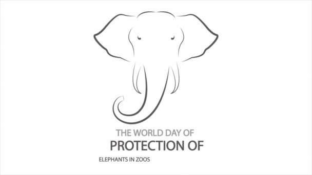 Světový Den Ochranu Slonů Zoologických Zahradách Videoilustrace — Stock video