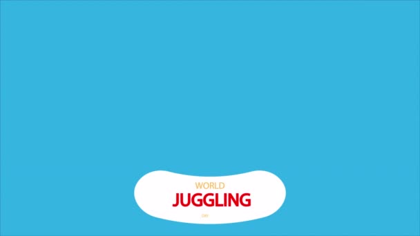 Всемирный День Жонглирования Клоуном Арт Видео Иллюстрация — стоковое видео