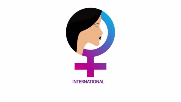 Día Internacional Las Viudas Mujer Ilustración Vídeo Arte — Vídeos de Stock