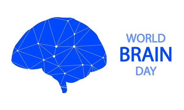World Brain Day Human Vector Art Illustration — Vetor de Stock