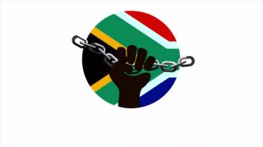 International Nelson Mandela Day hand, art video illustration.