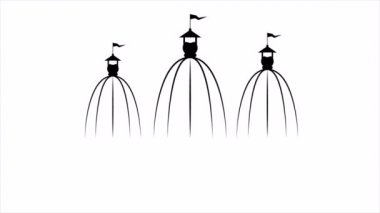 Lord Jagannath 'ın Ratha Yatra mimarisi, sanat videosu illüstrasyonu.