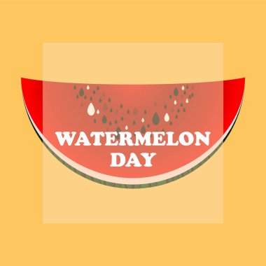 Watermelon day berry banner, vector art illustration.