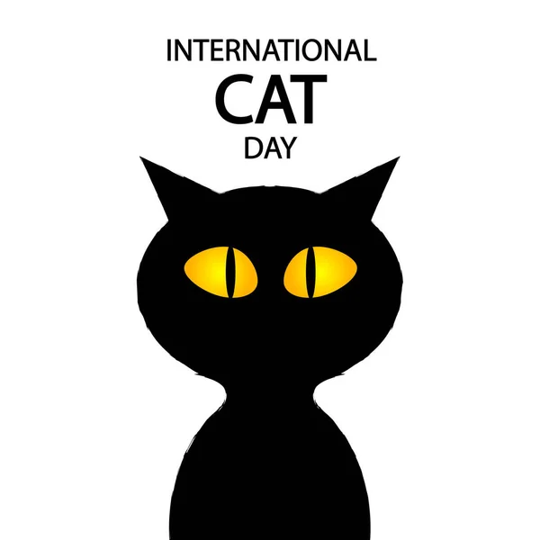 International Cat Day Banner Vector Art Illustration — Wektor stockowy