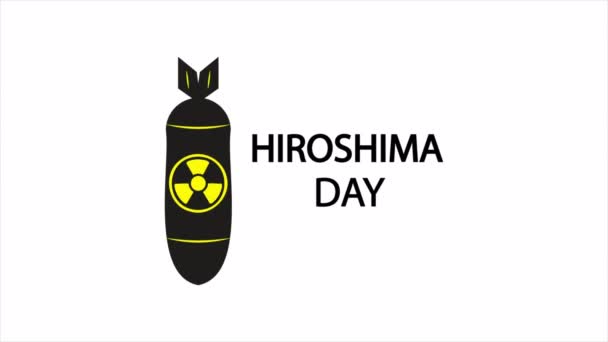 Hiroshima Day World Day Prohibition Nuclear Weapons Art Video Illustration — стоковое видео