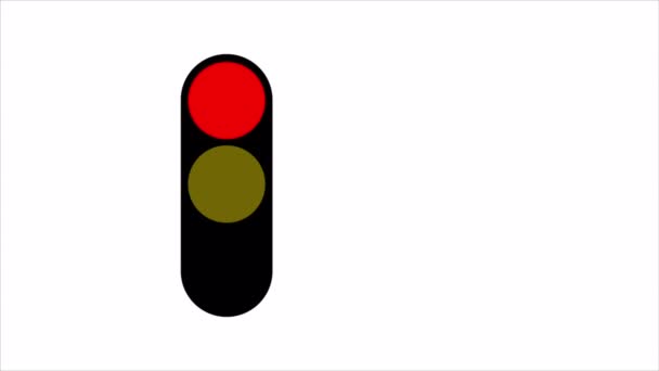 International Traffic Light Day Art Video Illustration — Stockvideo