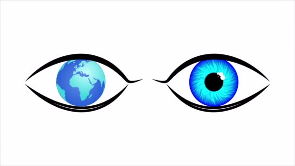 International Ophthalmology Day Eyes Art Video Illustration — Stockvideo