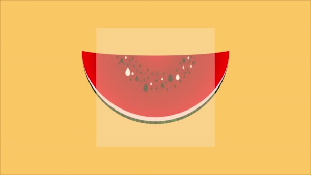 Watermelon Day Berry Banner Art Video Illustration — Video Stock