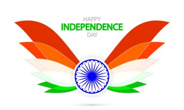 Indian independence day medal, vector art illustration.