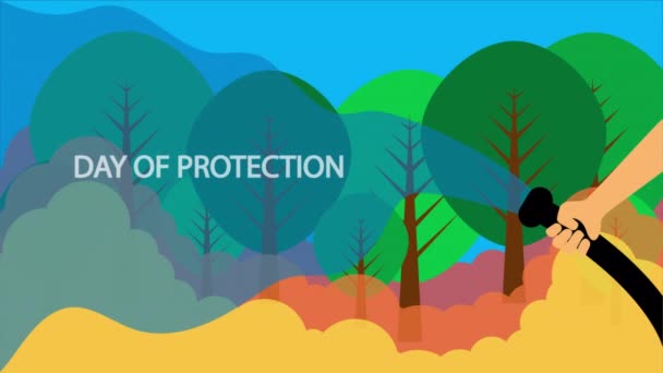 Day Protection Forest Fire Art Video Illustration — 비디오
