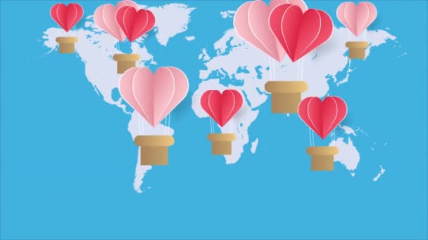 World Humanitarian Day Card Art Video Illustration — стокове відео