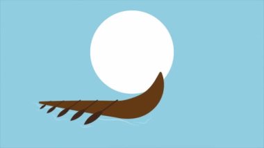 Onam festival happy boat, art video illustration.