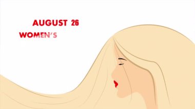 Women equality day girl, art video illustration.