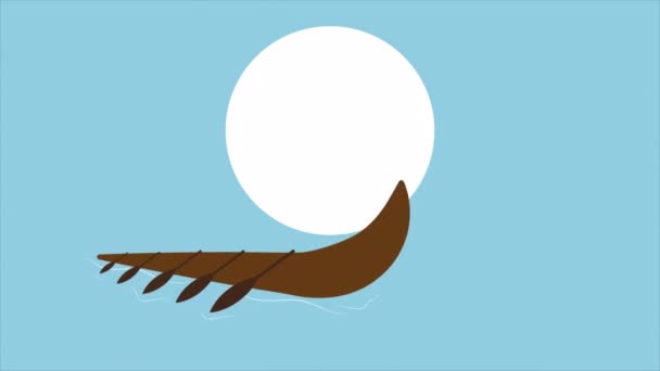 Onam Festival Happy Boat Art Video Illustration — Vídeo de Stock
