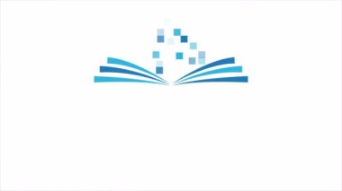 International literacy day open book, art video illustration.