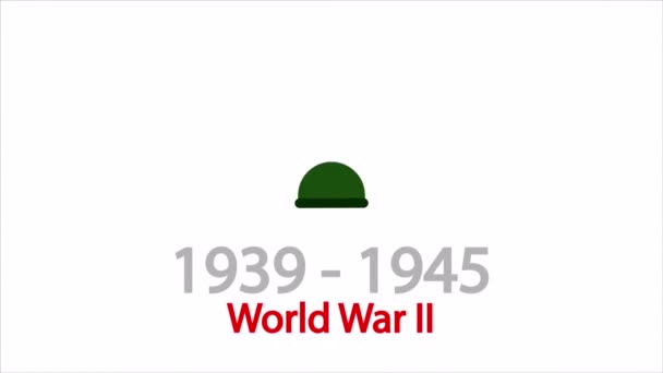 Second World War Beginning Art Video Illustration — Video Stock